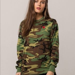 riot society camo long sleeve shirt